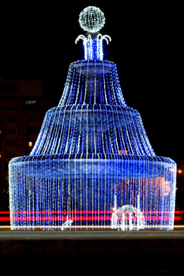 Blue-light-fountain