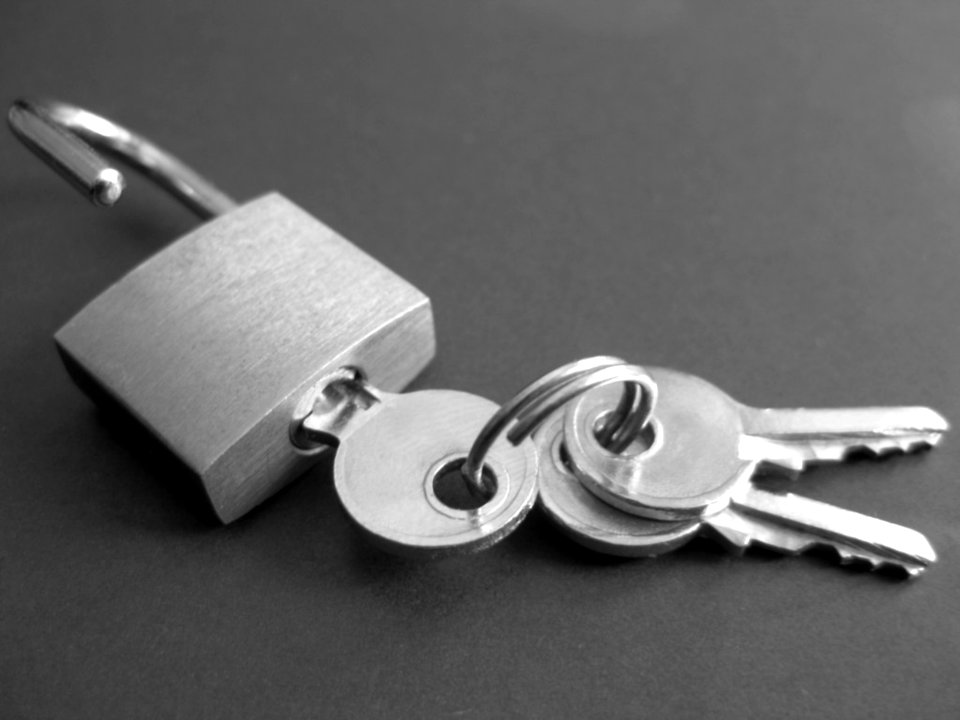 Black-and-white-lock-and-keys