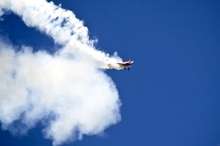 Aerobatics Airplane Covered In Smoke