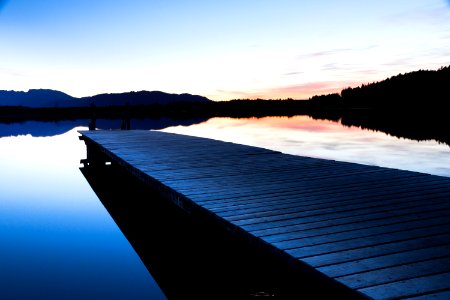 Pier On Calm Lake