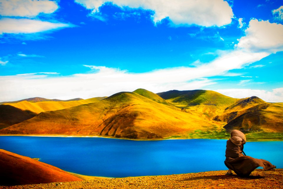 Scenic View Of Lake Against Mountain