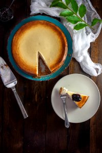Slice Of Pie On Plate Beside Fork photo
