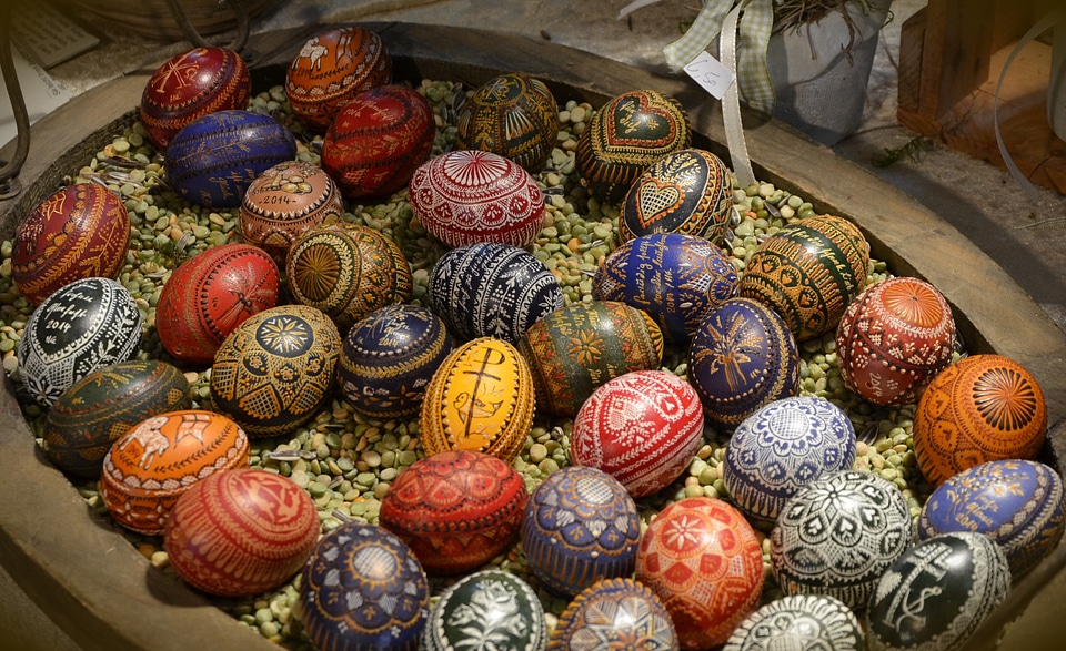 Egg painted colorful