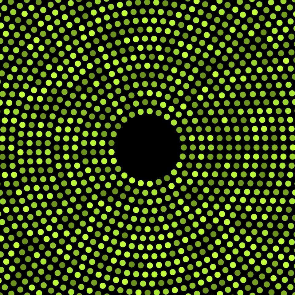 Pattern Of Green Circles