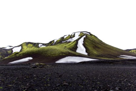 Ice On Green Hills