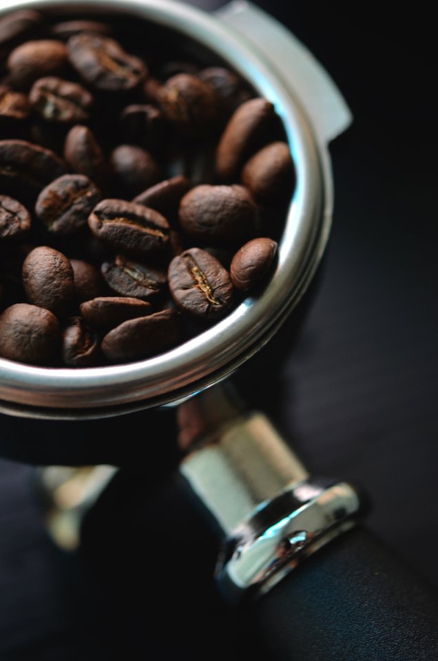 Close-up Of Coffee Beans In Bowl photo