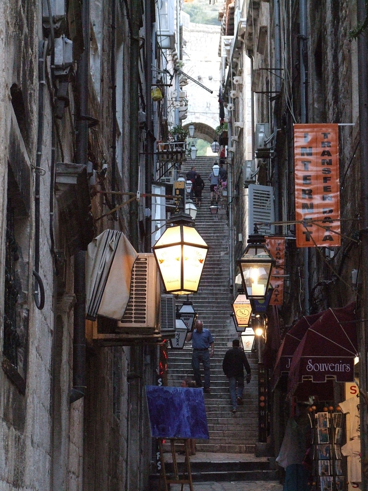 Old houses lantern dubrovnik