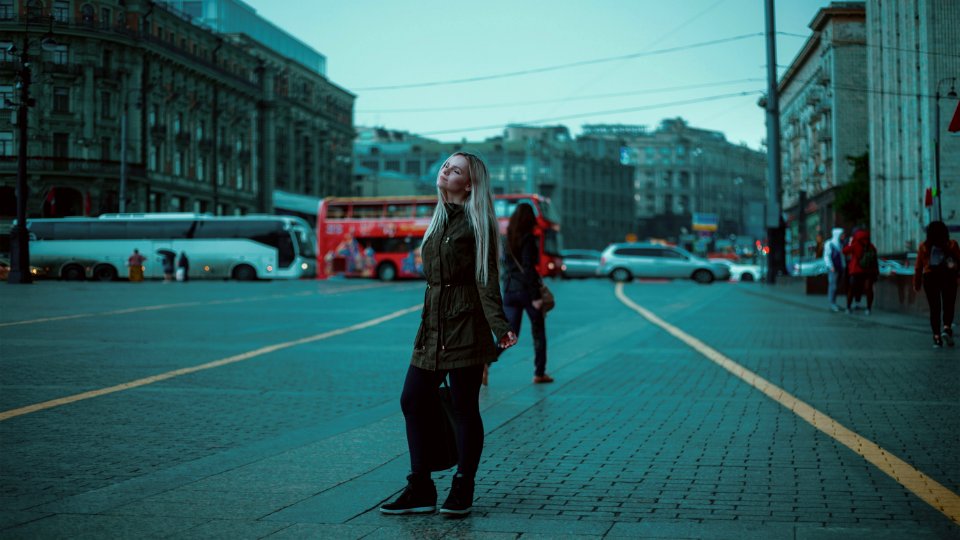 Woman In Street During Daytime photo