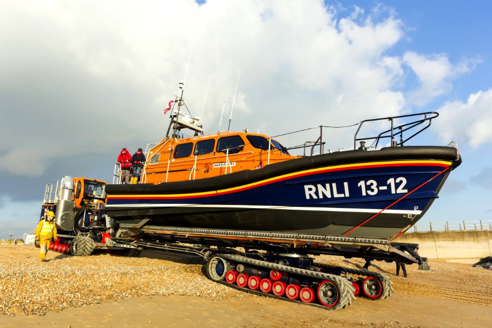 RNLB Cosandra A Shannon Class Lifeboat Visits Hastings Lifeboat Station