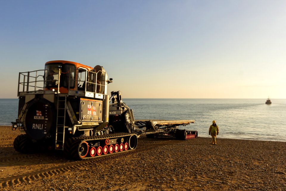 RNLB Cosandra A Shannon Class Lifeboat Visits Hastings Lifeboat Station