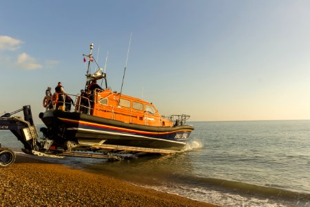 RNLB Cosandra A Shannon Class Lifeboat Visits Hastings Lifeboat Station