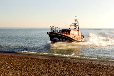 RNLB Cosandra A Shannon Class Lifeboat Visits Hastings Lifeboat Station