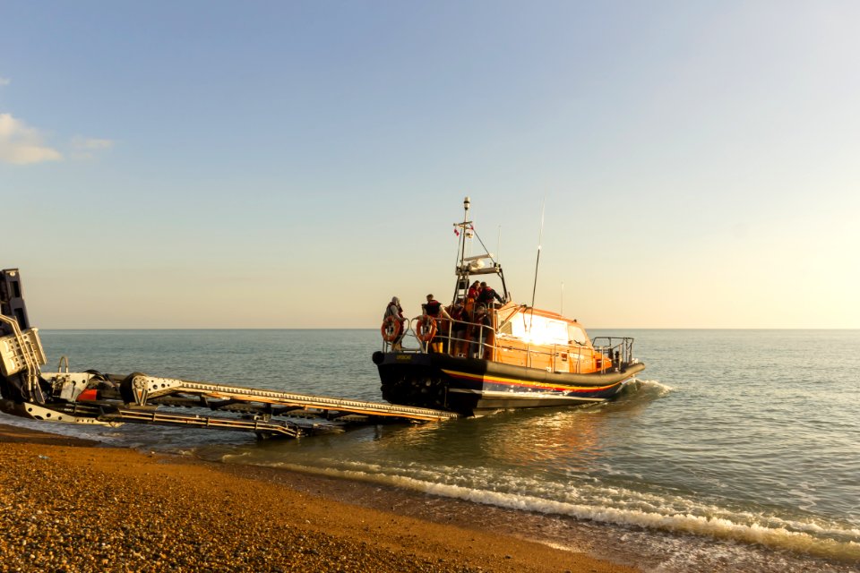 RNLB Cosandra A Shannon Class Lifeboat Visits Hastings Lifeboat Station