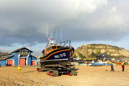RNLB Cosandra A Shannon Class Lifeboat Visits Hastings Lifeboat Station