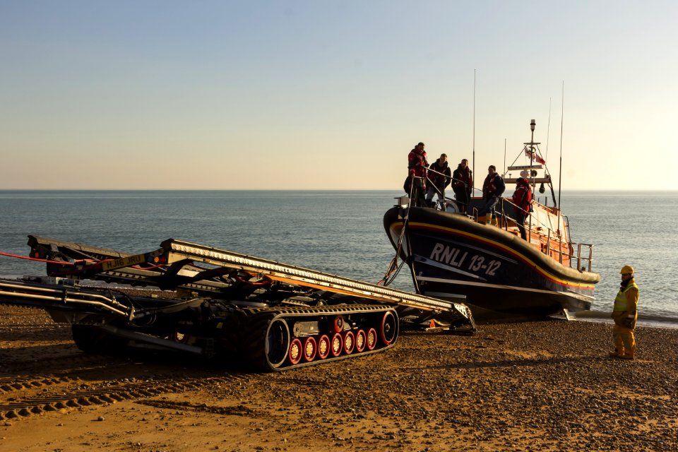 RNLB Cosandra A Shannon Class Lifeboat Visits Hastings Lifeboat Station