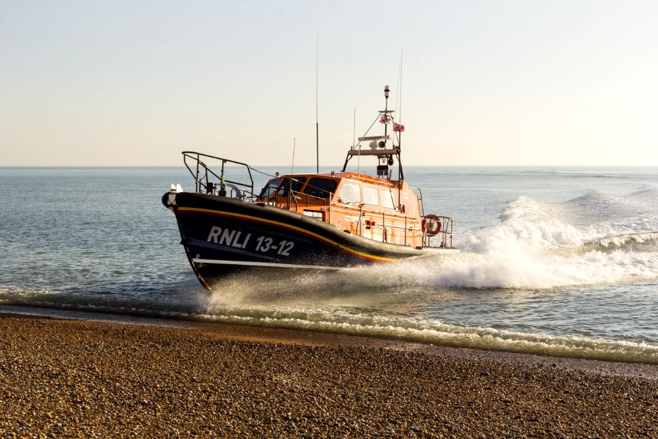 RNLB Cosandra A Shannon Class Lifeboat Visits Hastings Lifeboat Station
