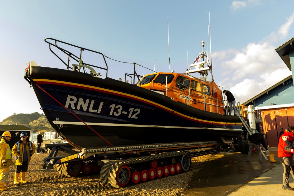 RNLB Cosandra A Shannon Class Lifeboat Visits Hastings Lifeboat Station
