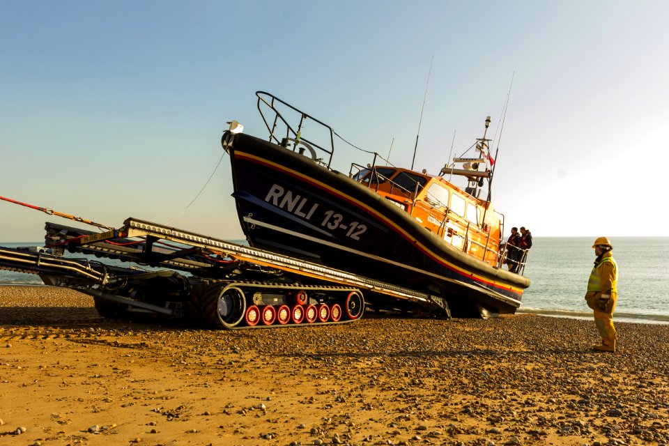 RNLB Cosandra A Shannon Class Lifeboat Visits Hastings Lifeboat Station