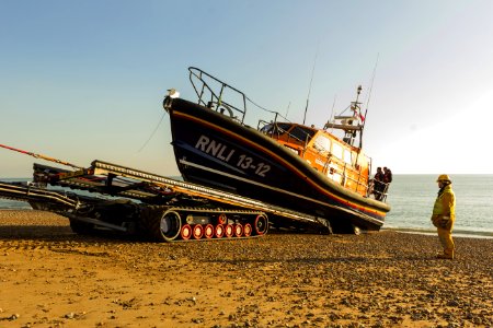 RNLB Cosandra A Shannon Class Lifeboat Visits Hastings Lifeboat Station