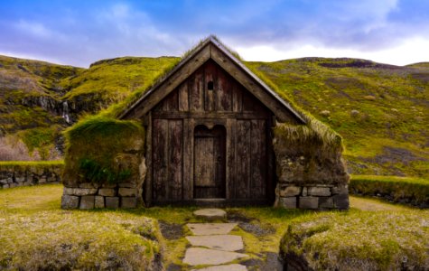 Traditional Icelandic Turf House photo