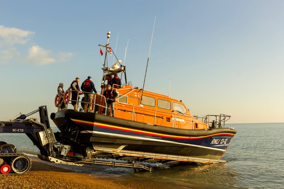 RNLB Cosandra A Shannon Class Lifeboat Visits Hastings Lifeboat Station
