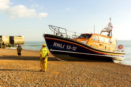 RNLB Cosandra A Shannon Class Lifeboat Visits Hastings Lifeboat Station
