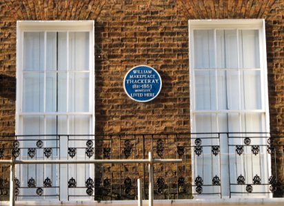 William Makepeace Thackeray 1811-1863 Lived Here