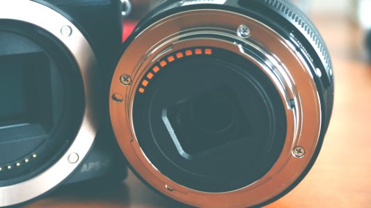 Close-up Of Vintage Camera Lens