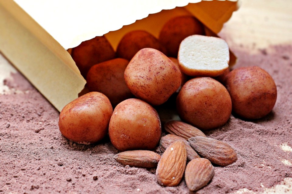 Brown Peanut And Potatoes From Brown Paper Bag