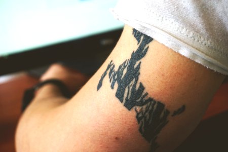 Close-up Of Hand With Tattoo photo