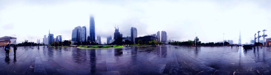 Rainy Day In Flower Plaza photo