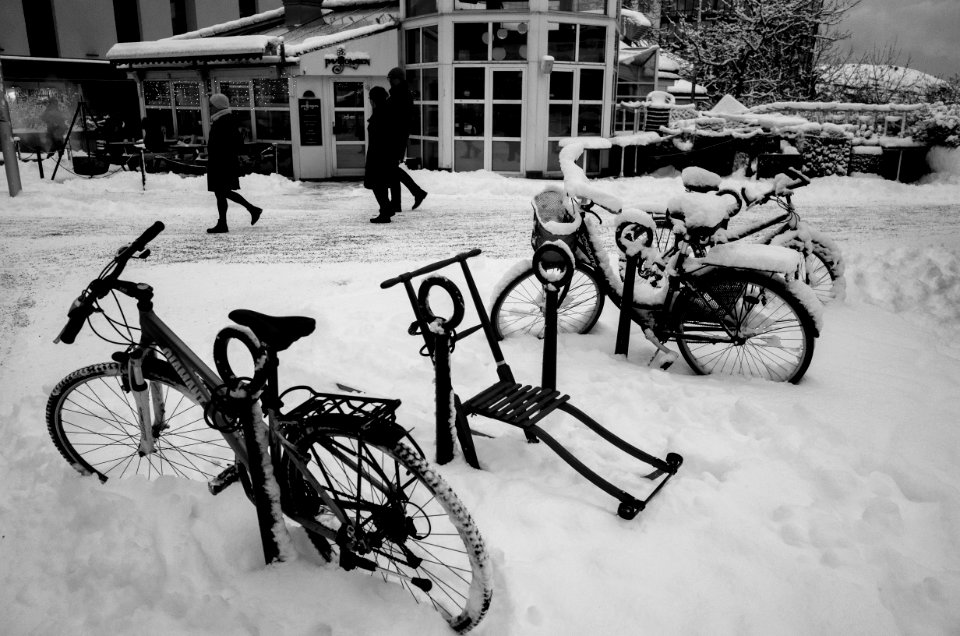 Kicksled amp Bicycles In Snow Bod Norway