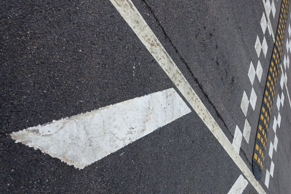 Zebra Crossing Road Surface Black Asphalt photo