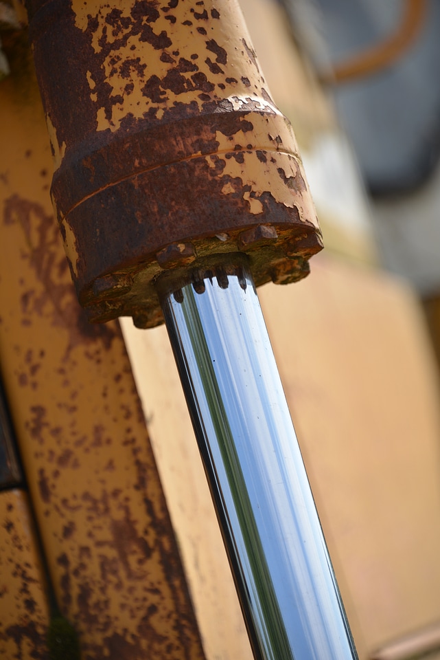 Hydraulic macro close up