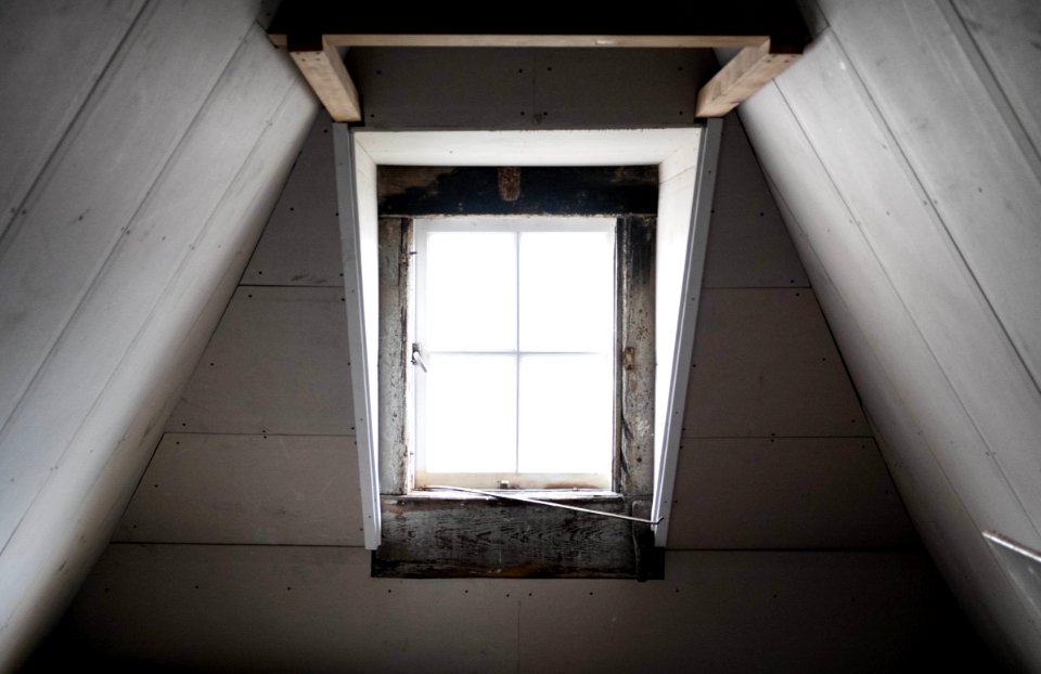 White Attic Window