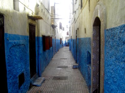 Ruelle Bleue Kasbah Des Oudayas (Rabat Maroc)