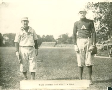 Phillips Academy Baseball Players Young Burdett And Riley 1908 photo