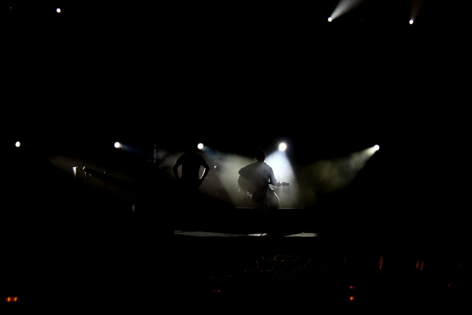 Band In Shadows On Stage