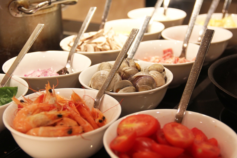 Seafood shrimp clams