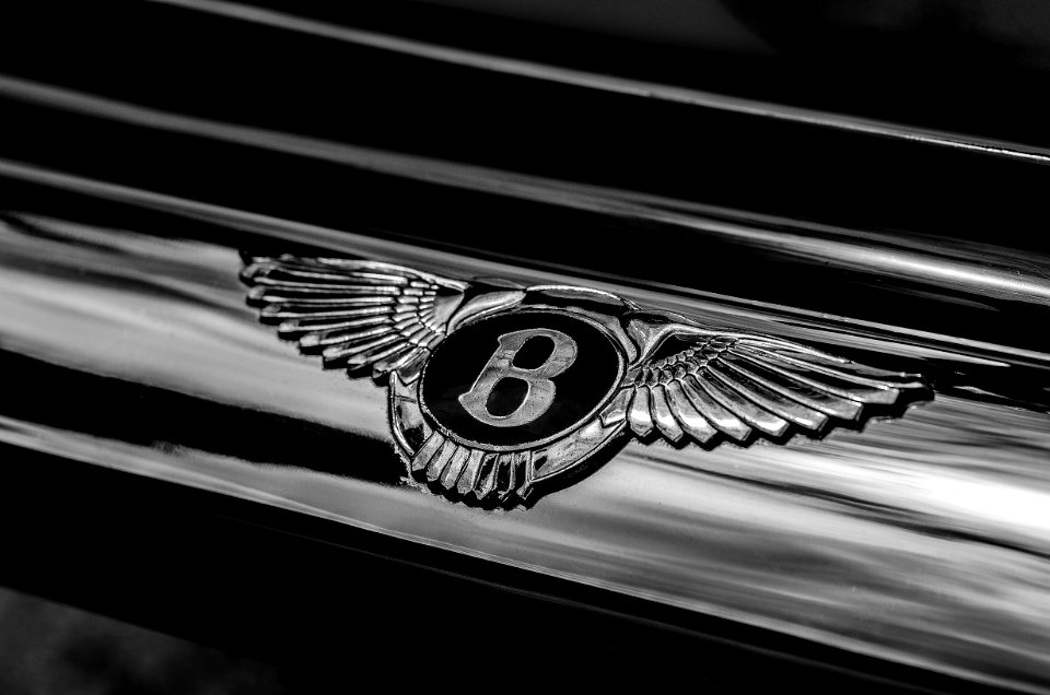 Bentley Badge On Classic Car