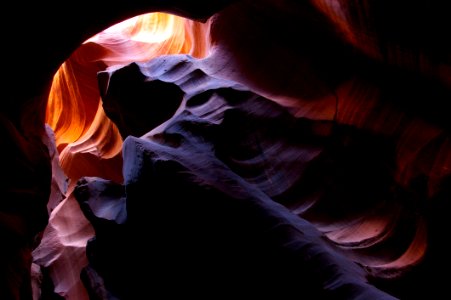 Blue And Brown Cave Painting