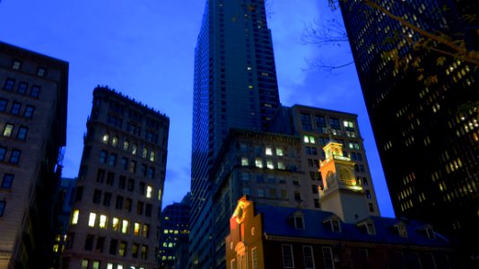 Night Scene In Boston photo