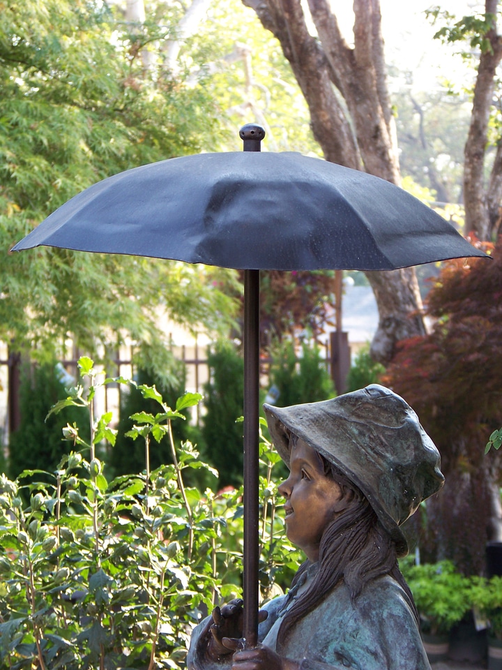 Umbrella garden sculpture