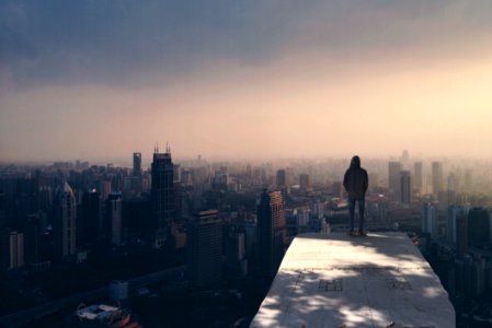 Man On Rooftop