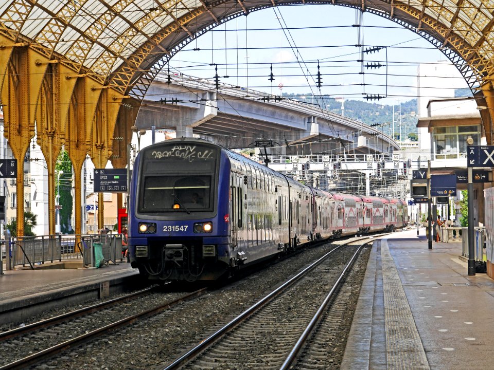 Blue And Gray Train On Station During Daytime