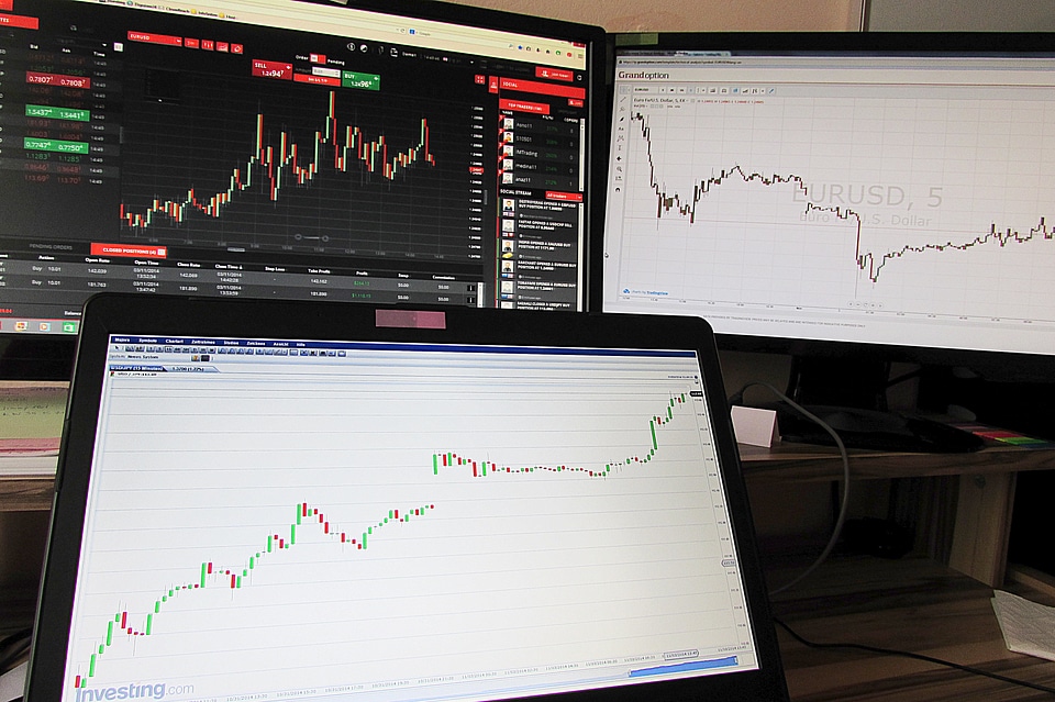 Currency trading monitor chart