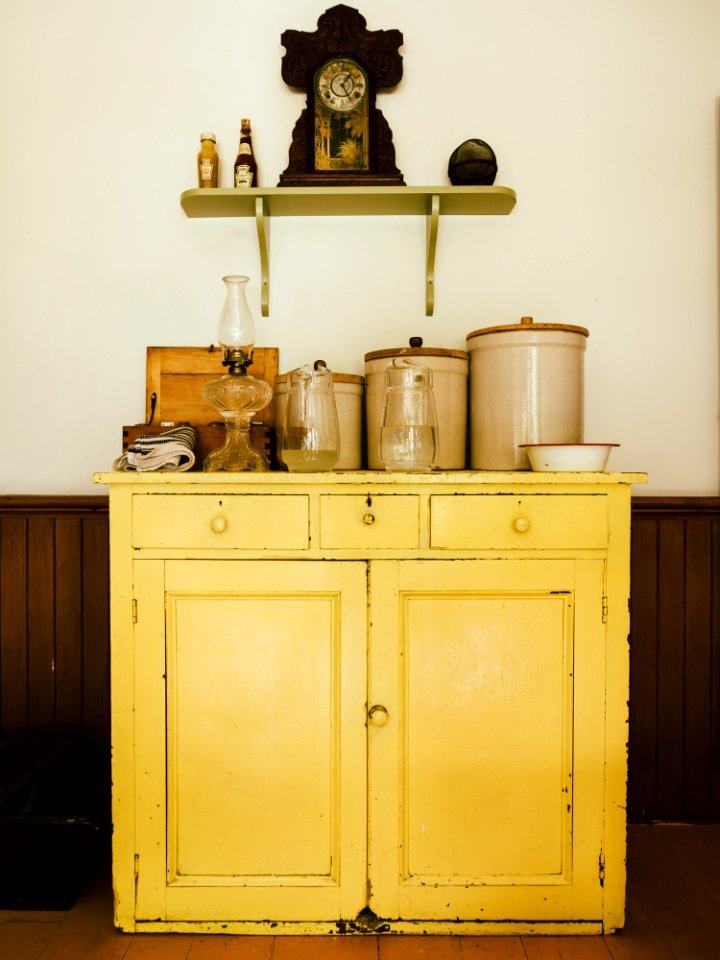 Vintage Yellow Buffet