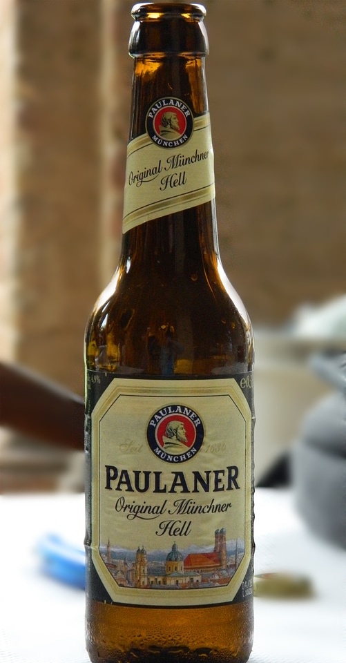 Paulaner drunk label
