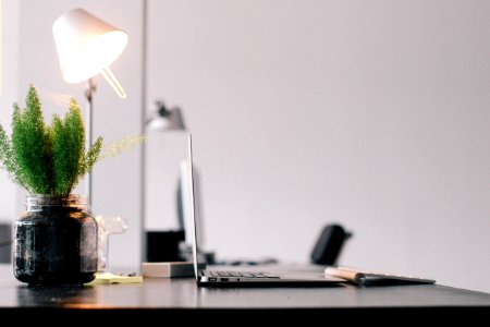 Office Desk With Laptop photo