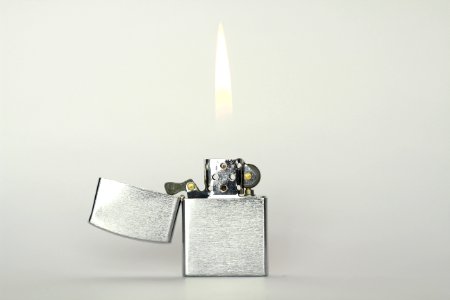 Grey Flip Top Lighter